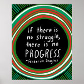 Struggle Progress Douglass Quote Handlettering Poster (Voorkant)