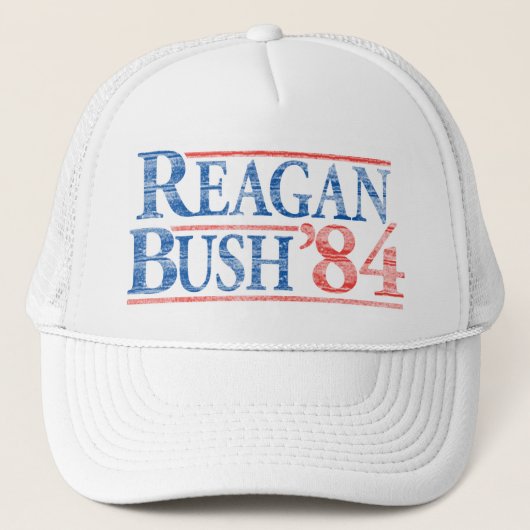 Struik '84 Campagne-Pet met verdringing Reagan Trucker Pet (Voorkant)