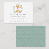 Struik Baby Kangaroo Baby shower Cadeauweergave Informatiekaartje (Voorkant / Achterkant)