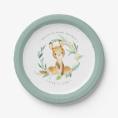 Struik Baby Kangaroo Baby shower Papier Bord (Voorkant)