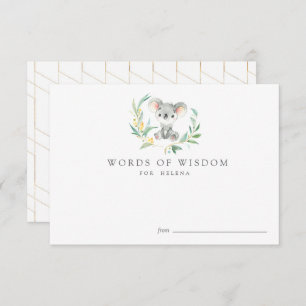 Struik Baby Koala Baby shower Advice Kaarten