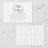 Struik Baby Koala Baby shower Cadeauweergave Informatiekaartje (Voorkant / Achterkant)