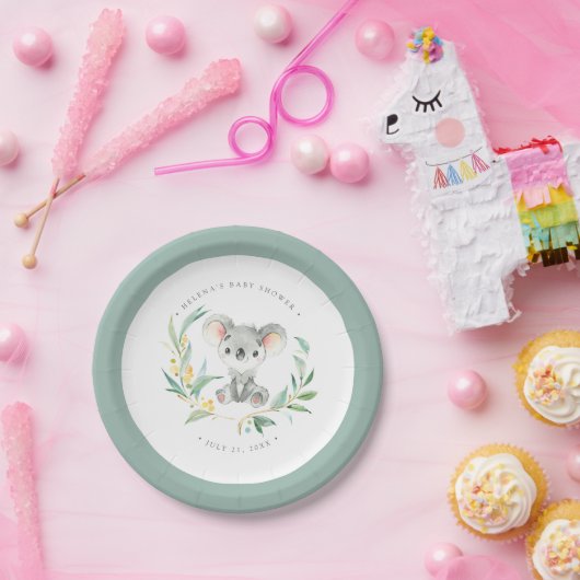 Struik Baby Koala Baby shower Papier Bord (Feest)