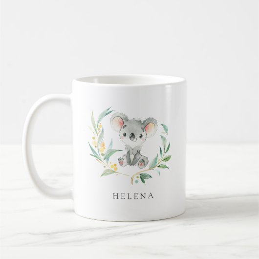 Struik Baby Koala gepersonaliseerd Koffiemok (Links)