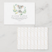 Struik Baby Koala Luier Raffle Ticketkaarten Informatiekaartje (Voorkant / Achterkant)