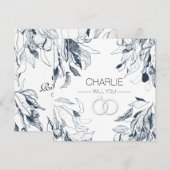 Struik bruiloft "Wees mijn Ring Bearer?" Kaart (Voorkant / Achterkant)