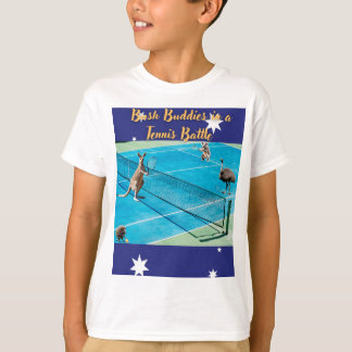 Struik Buddies in een Tennis Battle T-shirt