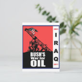 Struik Cartoon tegen Irak door Latuff Briefkaart (Staand voorkant)