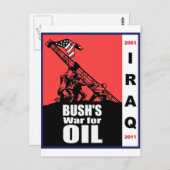 Struik Cartoon tegen Irak door Latuff Briefkaart (Voorkant / Achterkant)