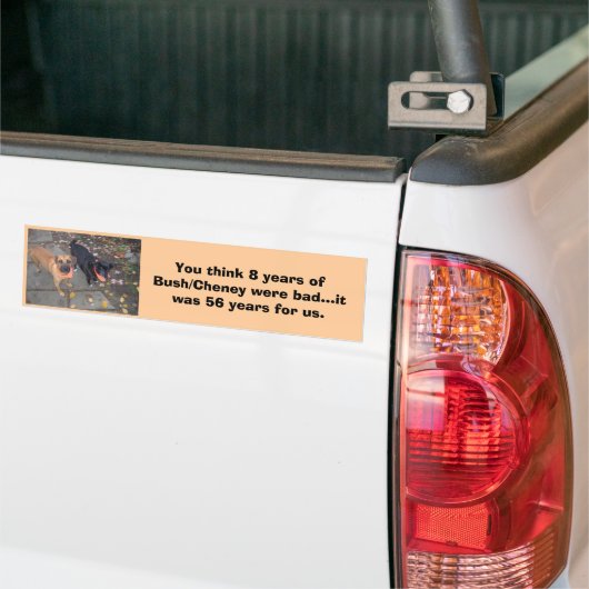 Struik/Cheney-graven Bumpersticker (Op Truck)
