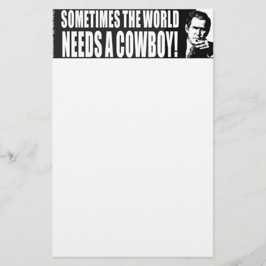 Struik Cowboy Briefpapier (Voorkant)