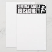 Struik Cowboy Briefpapier (Voorkant / Achterkant)