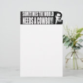 Struik Cowboy Briefpapier (Staand voorkant)