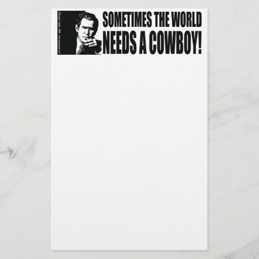 Struik Cowboy Briefpapier (Voorkant)