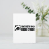STRUIK-Cowboy-Pet-White Briefkaart (Staand voorkant)