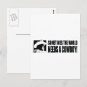 STRUIK-Cowboy-Pet-White Briefkaart (Voorkant / Achterkant)