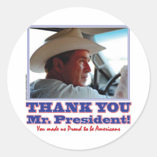 Struik-dank-u-Amerikaans Ronde Sticker