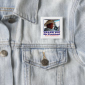 Struik-Dank-u-Amerikaans Vierkante Button 5,1 Cm (In situ)