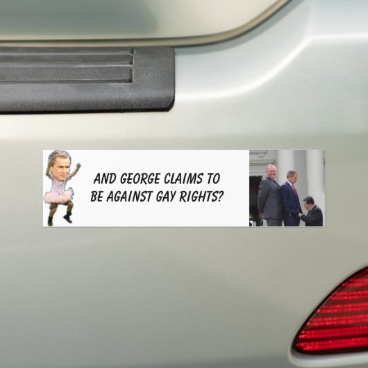 struik_dans4, struik123, en george beweert een... bumpersticker (Op auto)