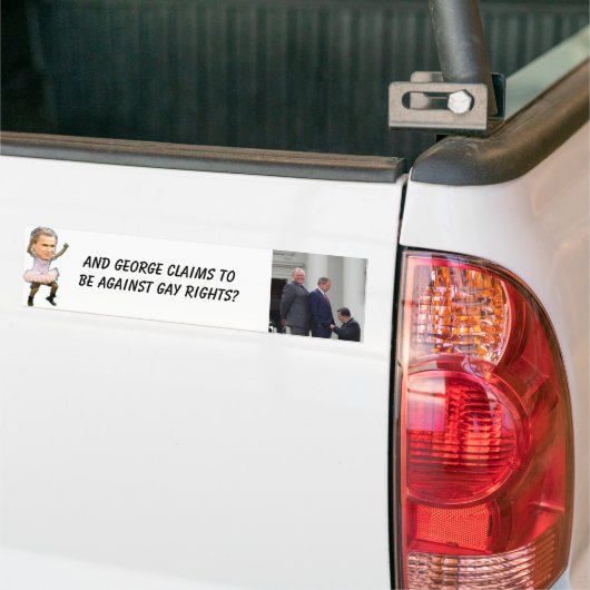 struik_dans4, struik123, en george beweert een... bumpersticker (Op Truck)