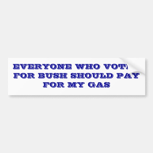 Struik- en gasprijzen bumpersticker (Voorkant)