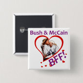 Struik en McCain: BFF. Vierkante Button (Voorkant /achterkant)
