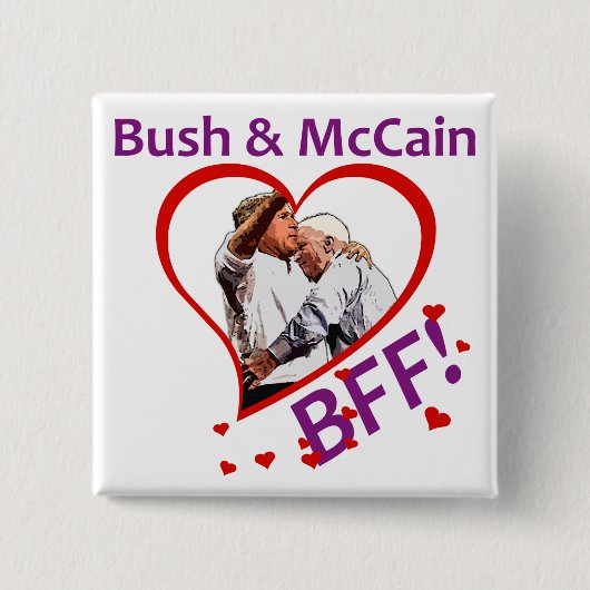 Struik en McCain: BFF. Vierkante Button (Voorkant)
