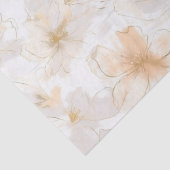 Struik en Taupe Modern Art Floral Tissuepapier (Detail)