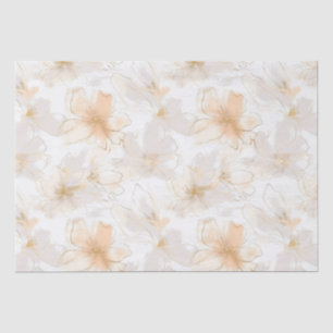 Struik en Taupe Modern Art Floral Tissuepapier