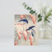 Struik- en vliegenvangers op sneeuw door Ohara Kos Briefkaart (Staand voorkant)