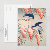 Struik- en vliegenvangers op sneeuw door Ohara Kos Briefkaart (Voorkant / Achterkant)