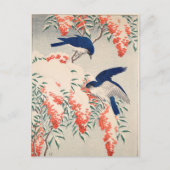 Struik- en vliegenvangers op sneeuw door Ohara Kos Briefkaart (Voorkant)