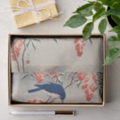 Struik- en vliegenvangers op sneeuw door Ohara Kos Tissuepapier (Geschenk)