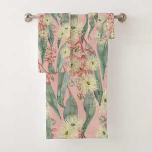 Struik Gom Bloemen - Blush Roze Bad Handdoek
