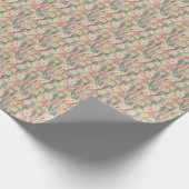 Struik Gom Bloemen -  Blush Roze Cadeaupapier (Hoek)