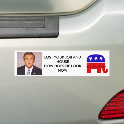 struik_head2, LOG MET SCRIPT, VERLIES JE TAAK EN . Bumpersticker (Op auto)