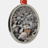 Struik-instelling van man gemaakt rotsvormingspatr metalen ornament (Rechts)