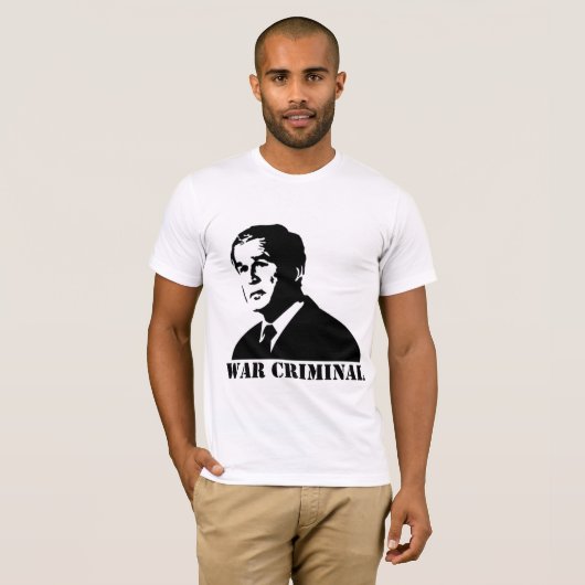Struik is een oorlogsmisdadiger t-shirt (Voorkant volledig)