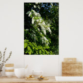 Struik met witte bloemen poster (Keuken)