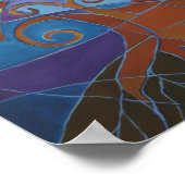 Struik Mosaic II-afdrukken verbranden Poster (Hoek)