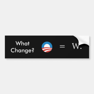 Struik, Obama: Geen wijziging Bumpersticker