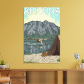 Struik Plane Fishing Arizona Canvas Afdruk (Insitu (Woonkamer))