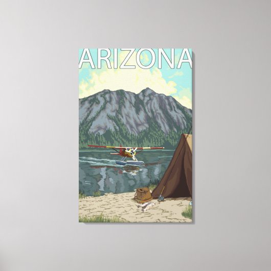 Struik Plane Fishing Arizona Canvas Afdruk (Voorkant)