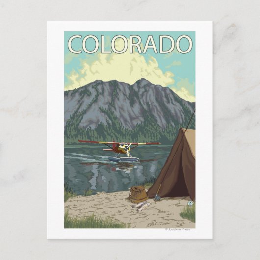 Struik Plane Fishing Colorado Briefkaart (Voorkant)