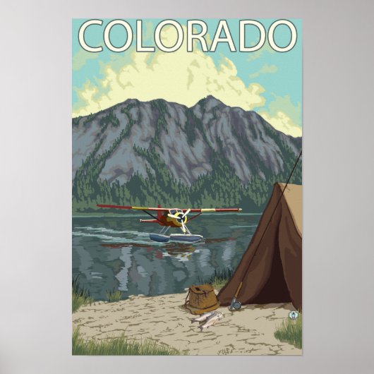 Struik Plane Fishing Colorado Poster (Voorkant)