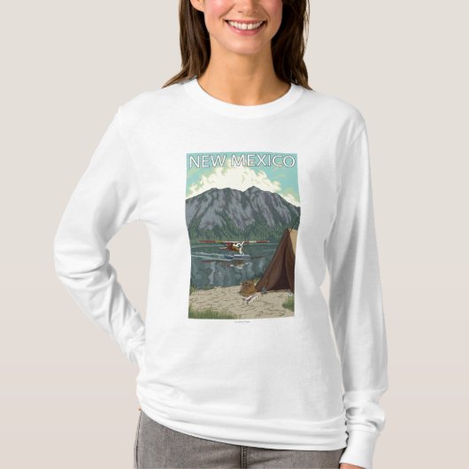 Struik Plane Fishing New Mexico T-shirt (Voorkant)