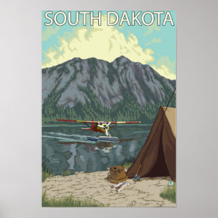Struik Plane Fishing South Dakota Poster