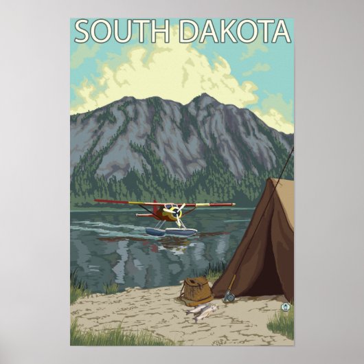 Struik Plane Fishing South Dakota Poster (Voorkant)