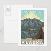 Struik Plane & Vist - Anchorage, Alaska Briefkaart (Voorkant / Achterkant)