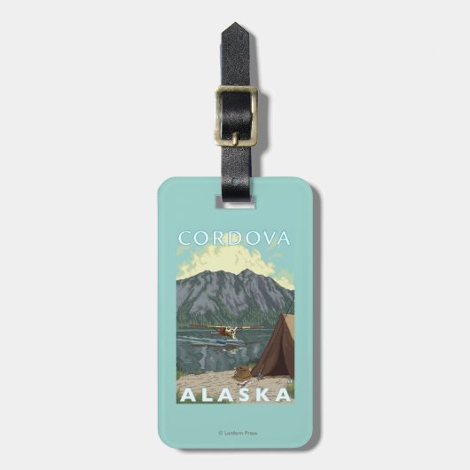Struik Plane & Vist - Cordova, Alaska Bagagelabel (Voorkant verticaal)